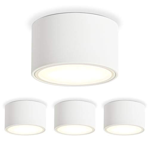 Spoturi LED aplicate GX53 6W 4000K 550lm KYOTECH, alb mat, 4 buc