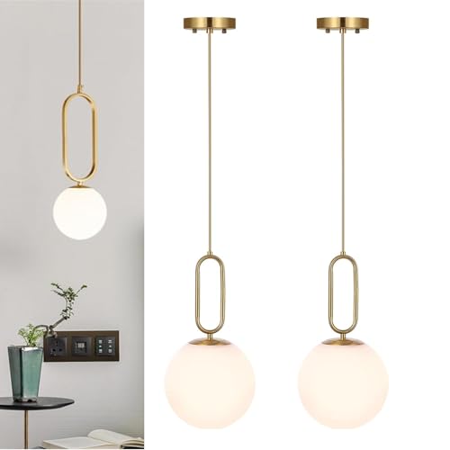 Lampa suspendata cu baterie + telecomanda, 10 culori - Aigostar, auriu