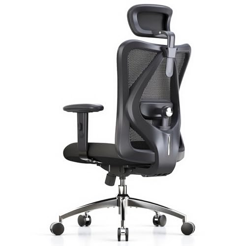 Scaun ergonomic birou M18 SIHOO, mesh cu tetiera, suport lombar, 150 kg