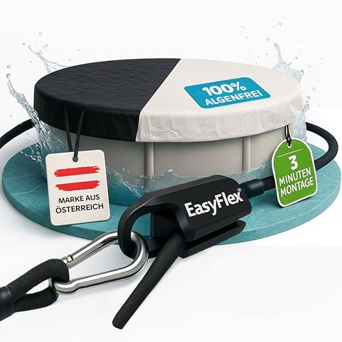 Prelata piscina 6x6 m EasyFlex + folie solara 420-520 cm, montaj rapid