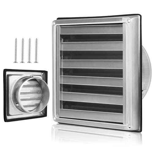 Grila ventilatie 125 mm LALAGO inox 304 cu clapeta antiretur si plasa