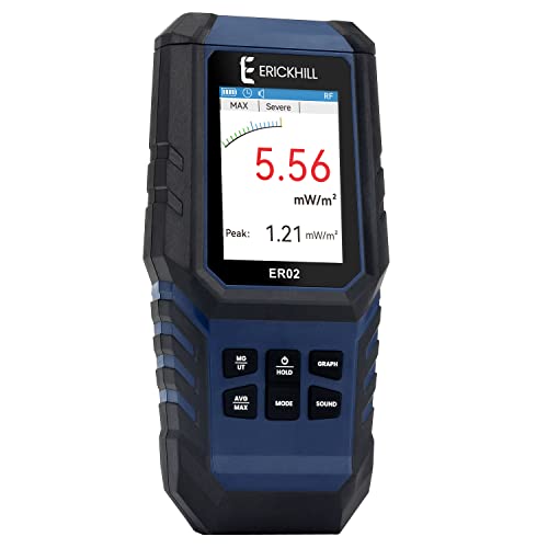 Detector radiatii EMF ER02 Erickhill + LCD portabil, acumulator