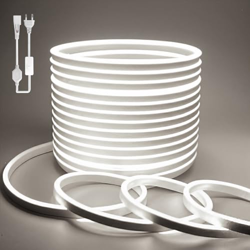 Banda LED neon exterior 10 m BAGZY 6000K 220V, IP65, 120 LED/m, alb rece