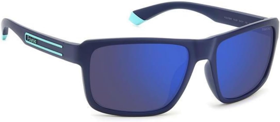 Polaroid Men's PLD 2158/S Sunglasses, Matte Blue, 58