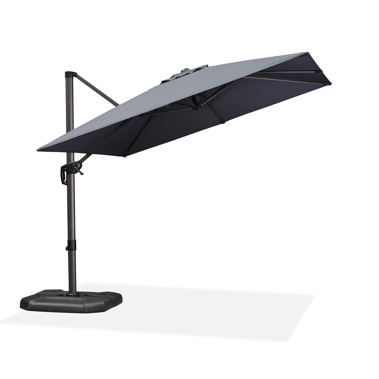 Umbrela de gradina 270x350 PURPLE LEAF cm aluminiu gri