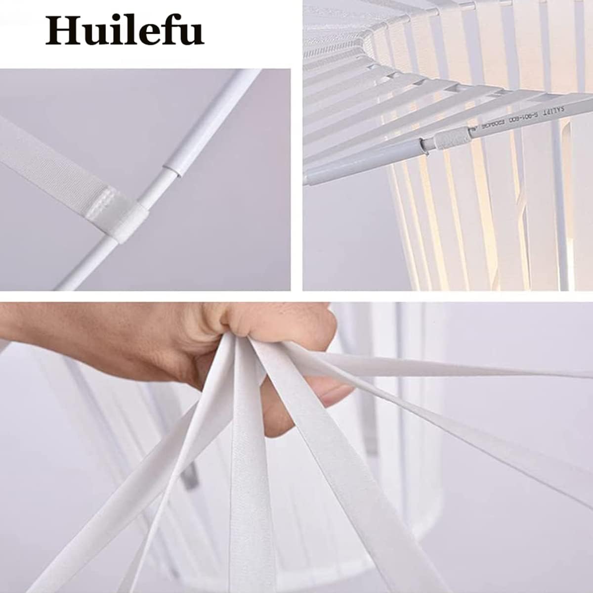 Vertigo Lamp White 120 cm, Hut Pendant Light Vintage, Modern Pendant Light Made of Fibreglass/Polyurethane, Height Max. 170 cm (Adjustable), with E27 Socket (White, 120 cm)
