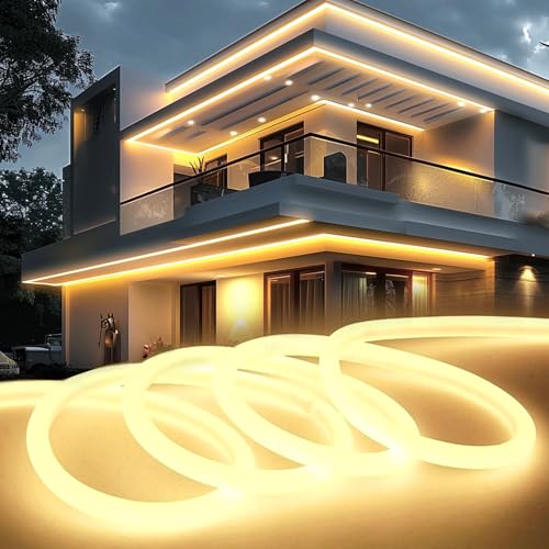 Banda LED neon exterior 20 m KSIBNW 220V, IP65, 320°, lumina naturala