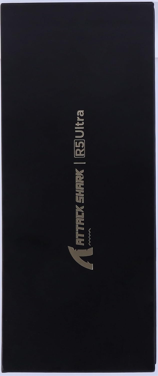 ATTACK SHARK R5 Ultra Carbon Fiber 8000Hz Wireless Gaming Mouse, 39g SUPERLIGHT, 42000DPI, PAW3950MAX Sensor, Nordic 52840 Chip, Bluetooth/2.4G/USB-C Wired Mice with Coiled Cable, for PC/Mac, Black