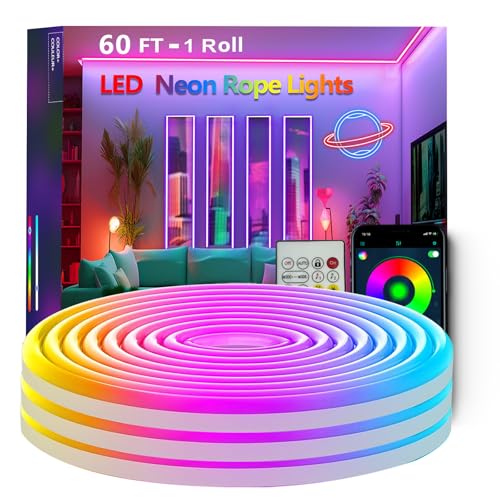 Banda Led Neon RGB 18m Bvokon control app/telecomanda, IP65, music sync