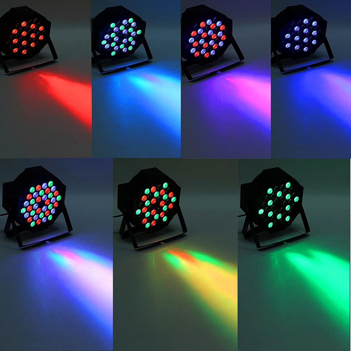 Set of 4 LED Par Spotlights, 36 LED Stage Light 36 W Disco Light Party Light RGB Digital Multiplex512 with Remote Control Headlight for KTV Stage Show DJ Party Christmas