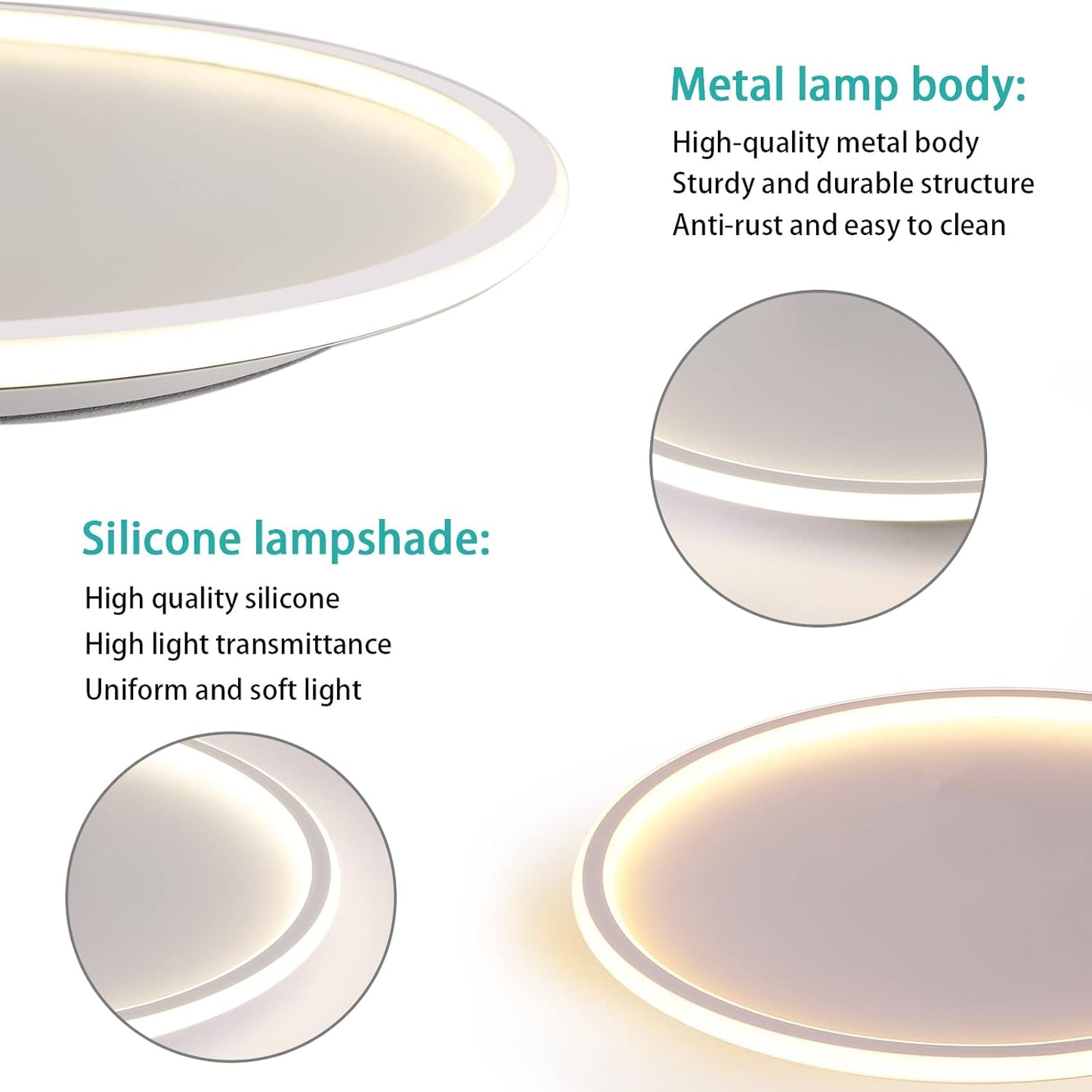 MOONSEA Ceiling Light LED Ceiling Light Dimmable 28 W Ceiling Light Bedroom 3000 K 6000 K Indirect Ceiling Light Round for Bedroom Children's Room Kitchen Dining Room White Diameter 41.5 cm