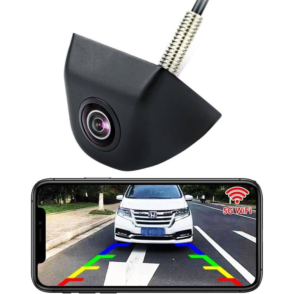 GREENAUTO WiFi Reversing Camera, 5G 720P HD Car Reversing Camera for iPhone iPad Android Smart Phone Tablet with 170 Degree Wide Viewing Angle