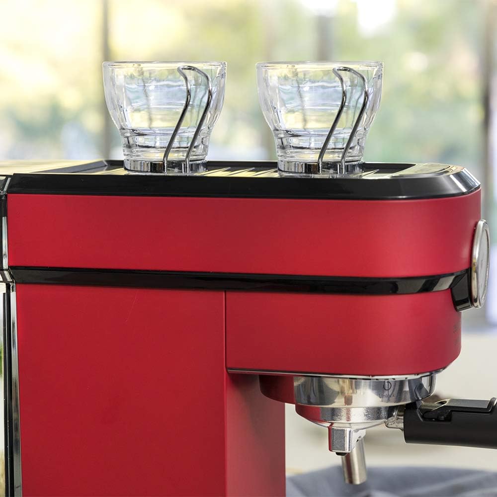 Espressor Cecotec Cafelizzia 790 Shiny Pro 1350W cu manometru, rosu