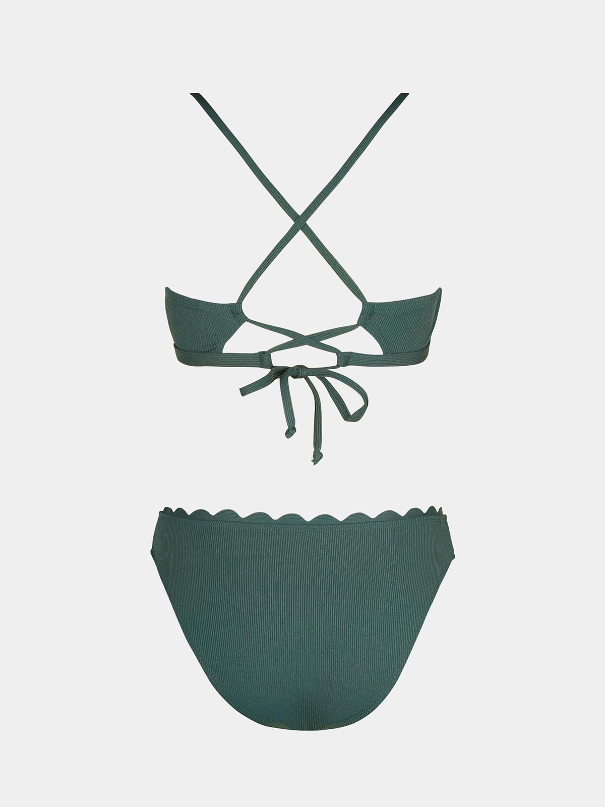 Costum de baie XL - CUPSHE Bikini Set V Neck Spate incrucisat