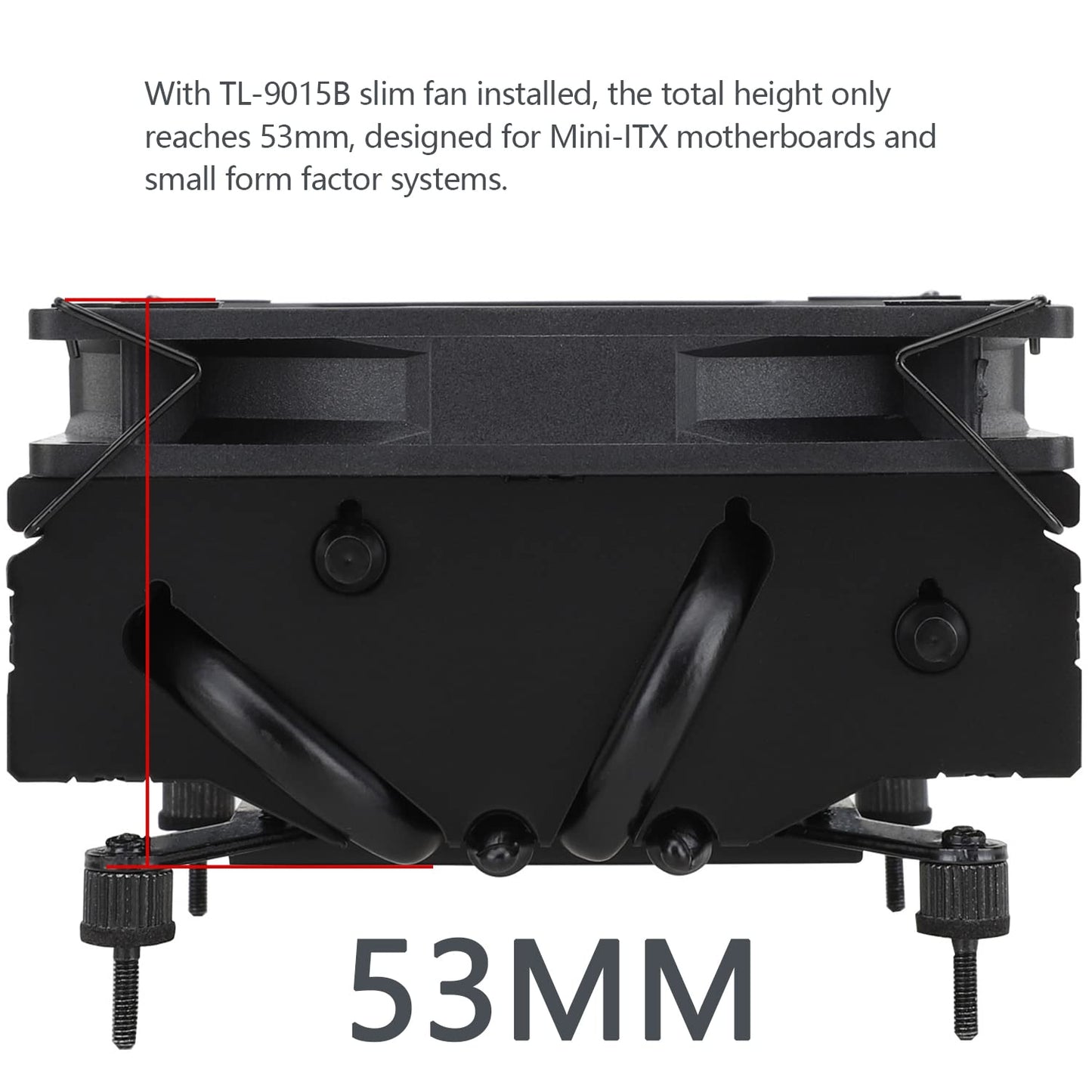 Cooler Procesor Thermalright AXP90-X53 Black Cooler CPU Low Profile 53mm, Ventilator 2700RPM Silentios, Compatibil AM4/AM5/Intel 1700