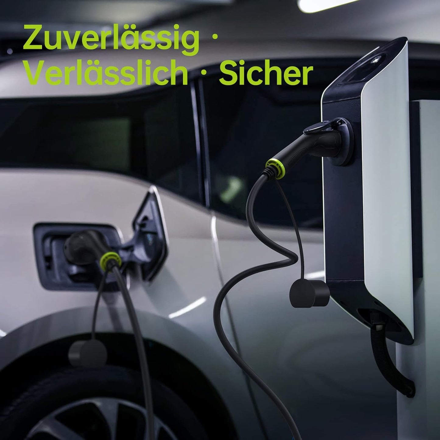SYNCWIRE Typ 2 Ladekabel 7.2kW 8m 32A 1 Phasig, Mode 3 EV Ladekabel Typ 2 auf Typ 2 für EV & PHEV für Model S/X/Y/3, ID.3, ID.4, ID.5, E-Tron, e-208, I4, IX1, Kona, XC40, ENYAQ, Zoe usw