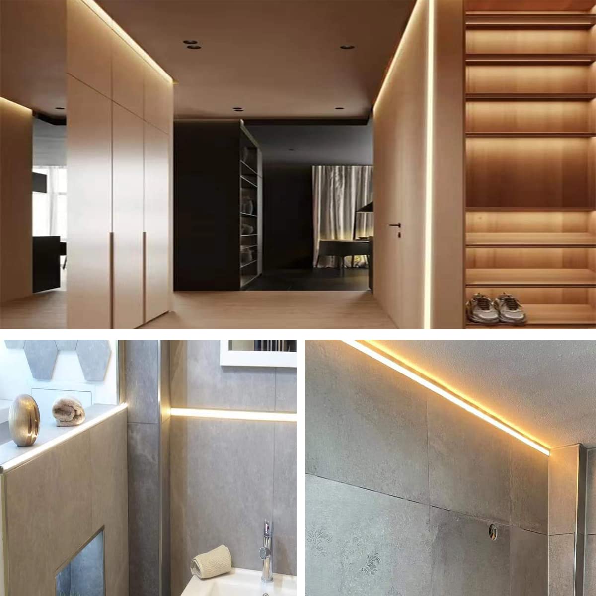 Profil LED Besseto 6 x 1 m Aluminiu cu difuzor laptos