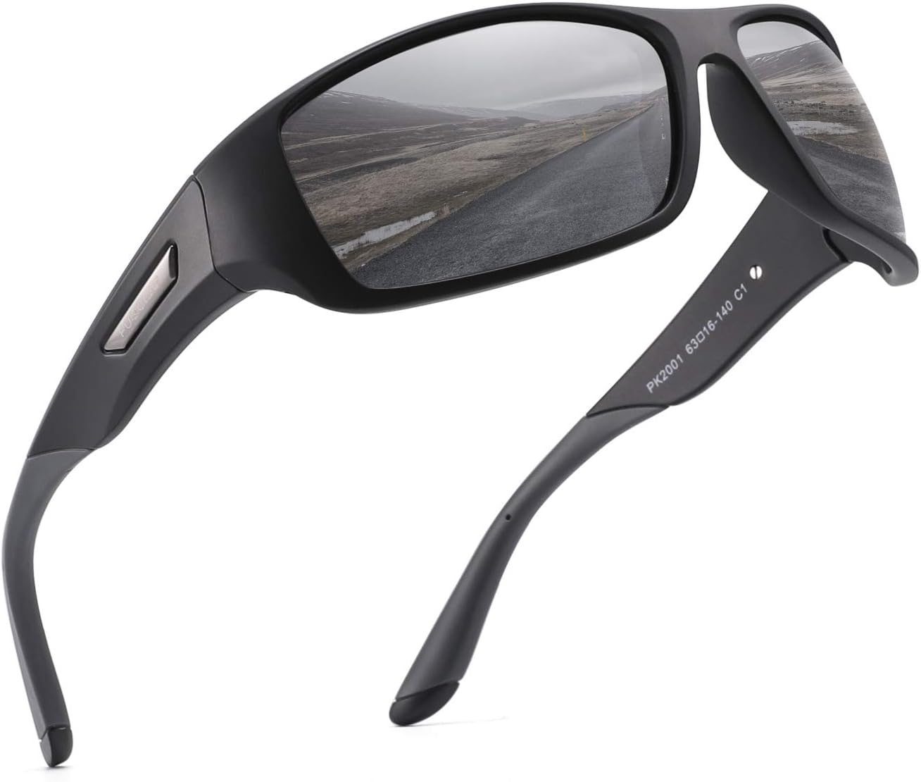 PUKCLAR Men’s Polarised Sunglasses, Sports Glasses, Cycling Glasses, Drivers Glasses, UV400 Protection, Category 3 Lens, CE Certified