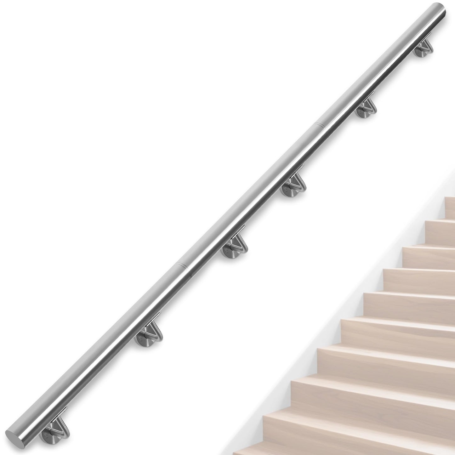 Balustrada OUUTMEE Handlauf din otel inoxidabil 200 cm, 304
