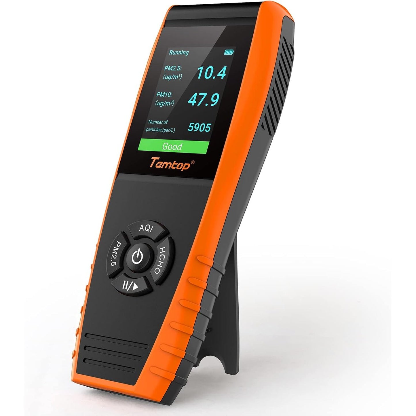 Temtop Air Quality Monitor Detects PM2.5 PM10 Formaldehyde TVOC AQI Temperature Humidity Tester Particle Counter Indoor Outdoor Air Pollution Detector with Data Export, LKC1000S+ 2nd