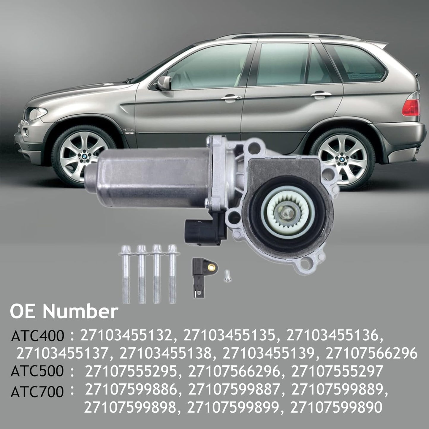 Bisenya Transfer Case Shift Actuator Shift Motor Compatible with X3 X83 F25 X5 E53 E70 F15 F85 X6 E71 E72 27103455135 27107555297 27107599890