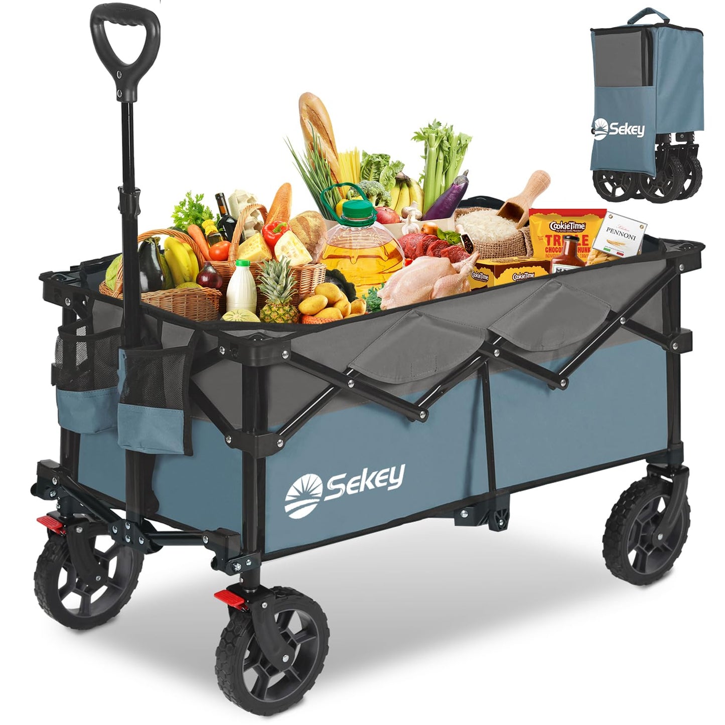 Carucior pliabil Sekey XXL Plus 200 L, 200 kg, roti off-road
