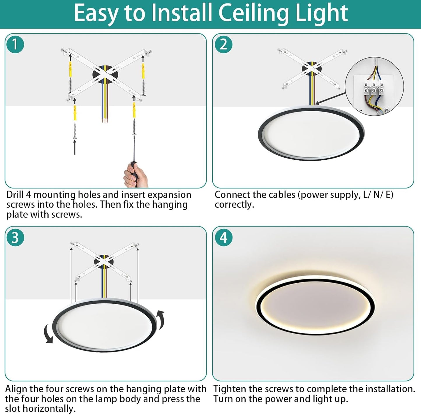 MOONSEA Ceiling Light LED Ceiling Light Dimmable 28 W Ceiling Light Bedroom 3000 K 6000 K Indirect Ceiling Light Round for Bedroom Children's Room Kitchen Dining Room White Diameter 41.5 cm