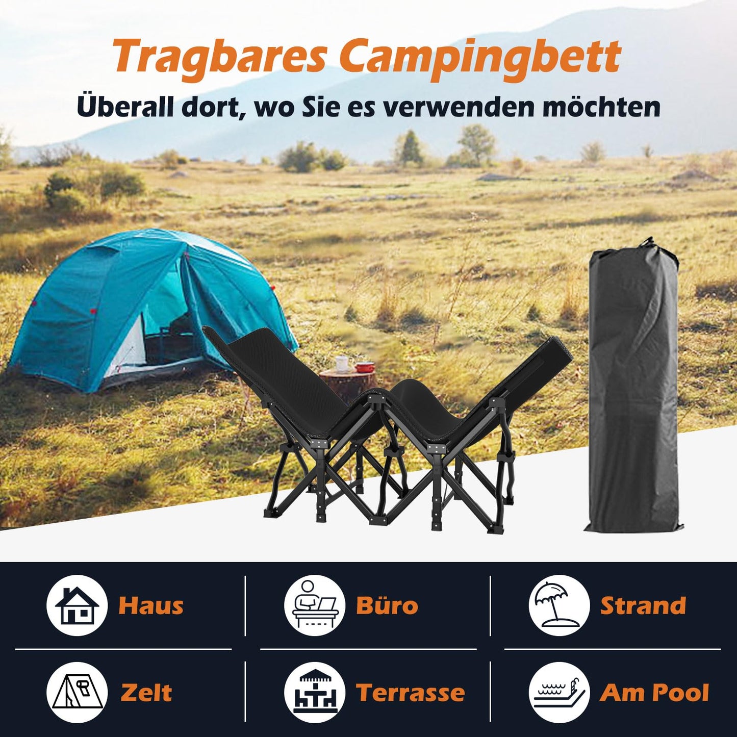 Pat camping ATORPOK SHOP ZZM-1 pliabil, 200 kg, otel