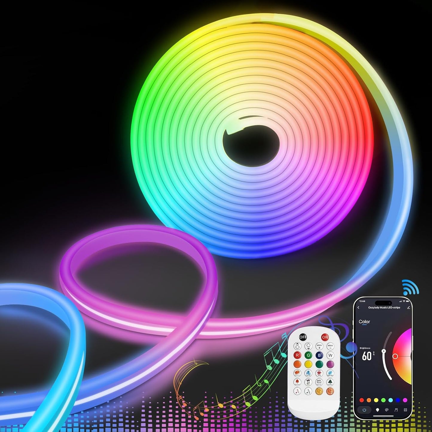 Banda Led Neon Smart Lamomo 5m RGB