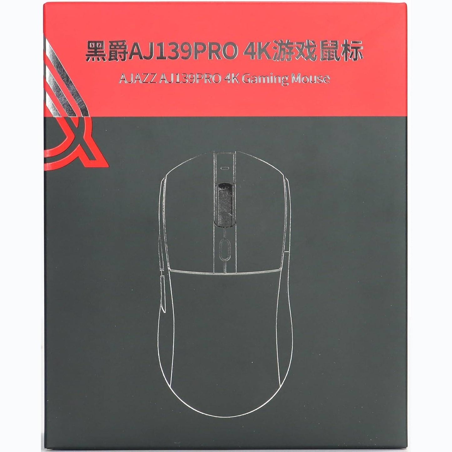 ATTACK SHARK AJAZZ AJ139PRO SUPERLIGHT 4K Wireless Gaming Mouse, Ultra-Light(65g), PAW3395 Sensor,26000 DPI,4KHz,2.4Ghz/USB C Wired Esports Mice,6 Programmable Button,700h Battery Life,PC/MAC - Black