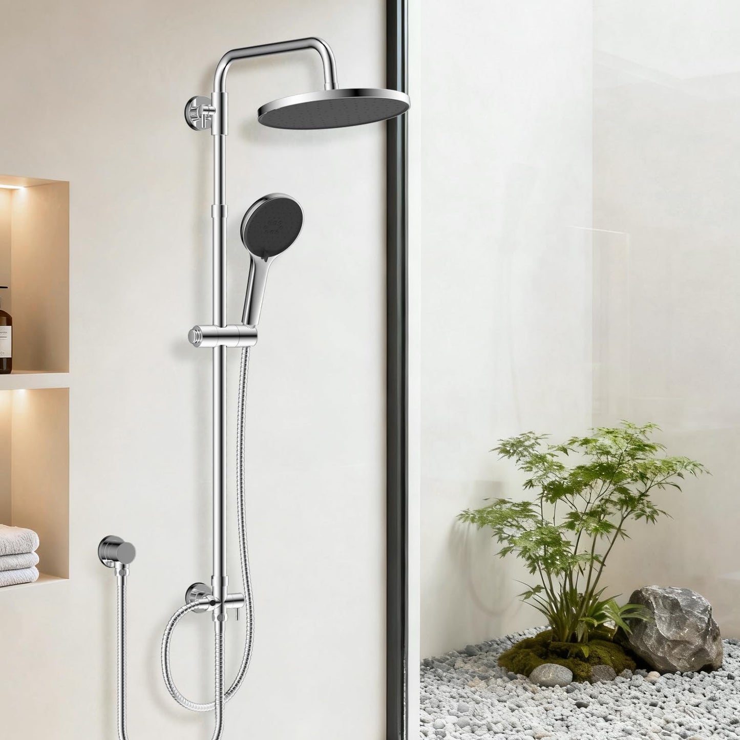 Dus Hibbent Self-Cleaning Rainfall Shower Kit 30cm 4 moduri