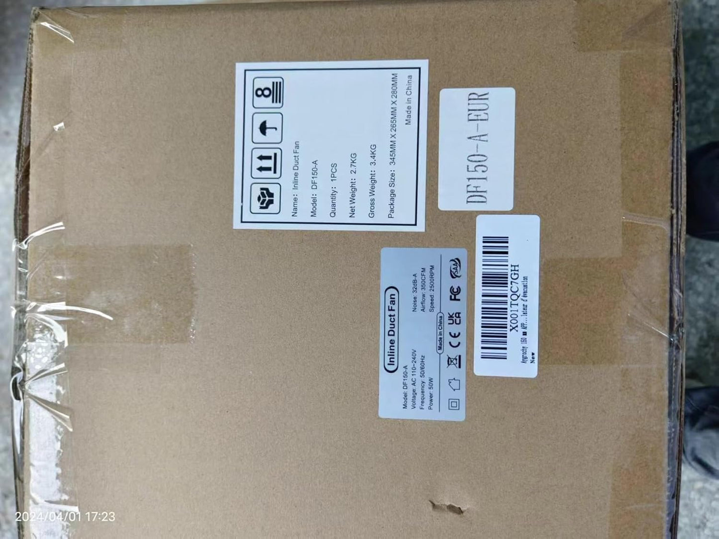 Aygrochy 150 mm wifi APP inline fan with Temperature and Humidity controller, Extractor Fan for Booster, Growth Tents, Ventilation and exhaust fan.