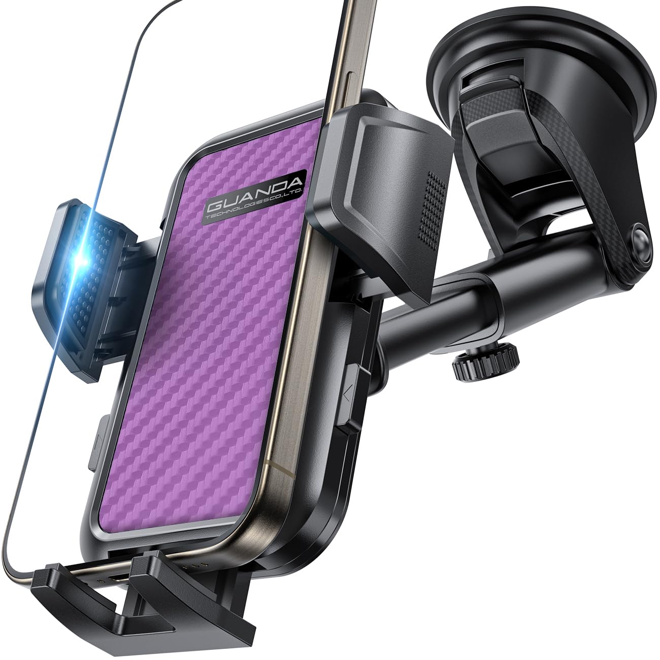 Car phone holder air vent, Car Phone Holder Mount 360° Rotation, Adjustable Clip, Big Phone & Thick Case Friendly, Compatibility Fit for All 4"-7" Smartphone, Universal phone car holder