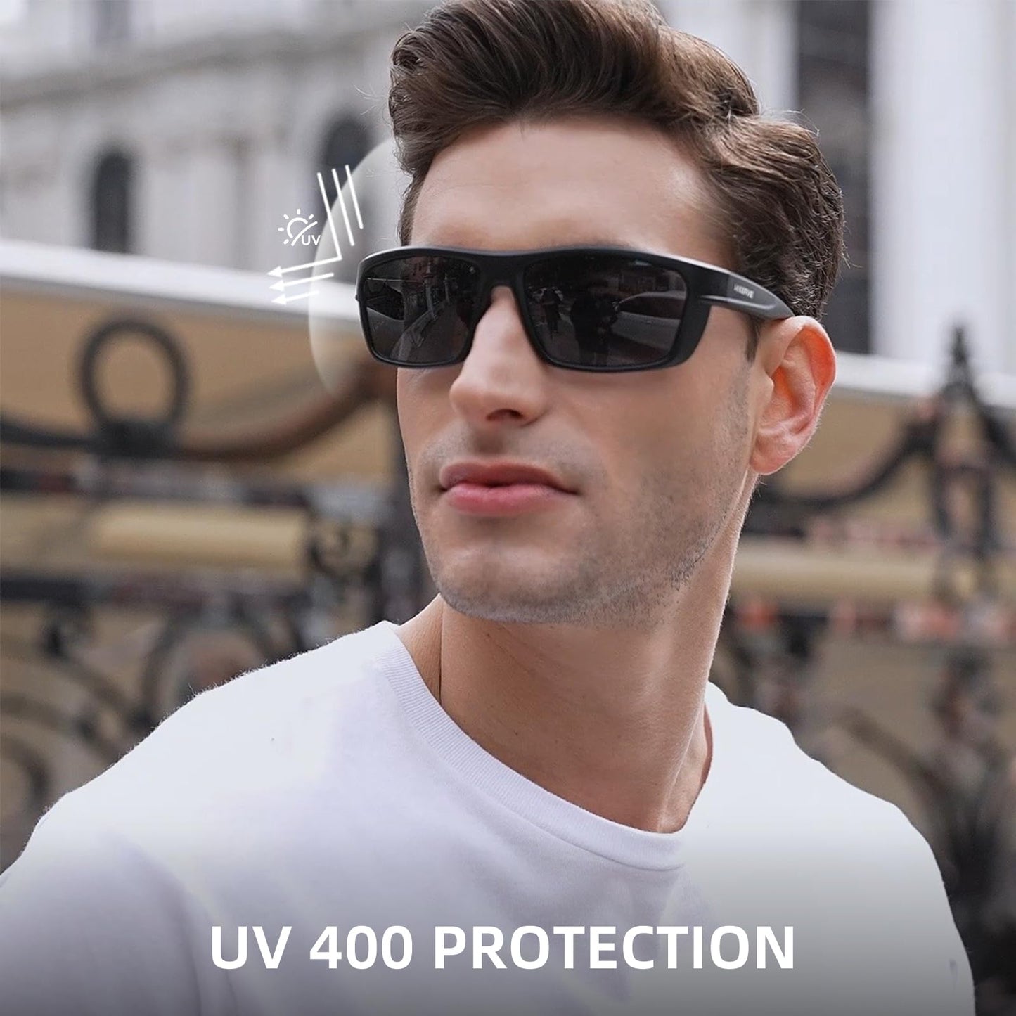 Missfive 2 Pack Premium Bifocal Reading Sunglasses for Men Lightweight TR90 Frame Wrap Sports Sun Reader, UV Protection, Fishing/Driving, 1.5x