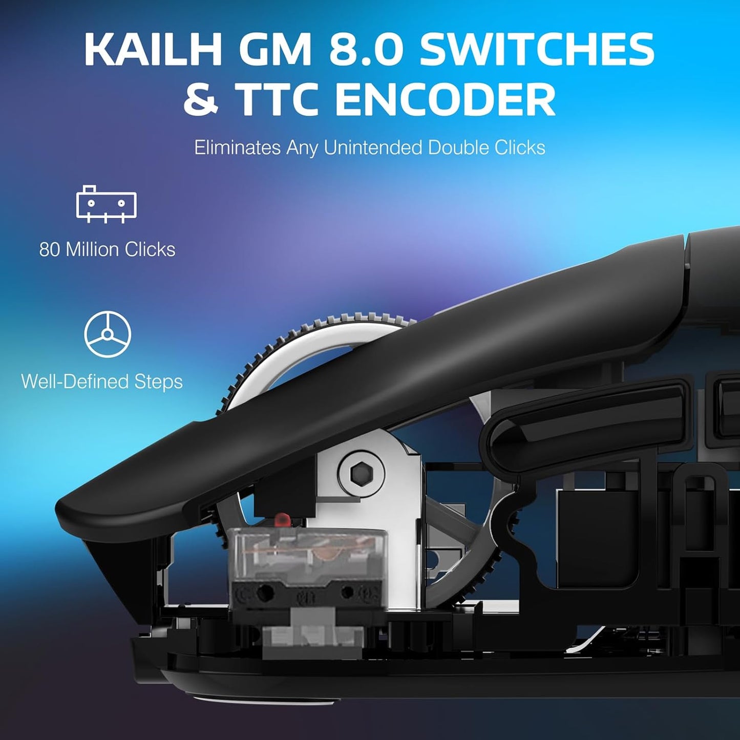 VGN GAMEPOWER x ATTACK SHARK X3 SUPERLIGHT Wireless Gaming Mouse, 49g Ultralight Mice, PixArt PAW3395, 26000 DPI, Tri-mode 2.4G/USB-C Wired/Bluetooth, G502, 200 Hrs Battery, Kailh GM8.0 Switch, Black