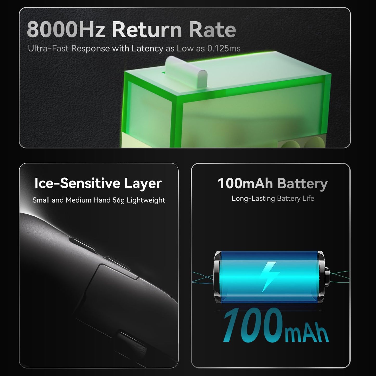 Mouse Gaming AJAZZ 88g, 8000Hz