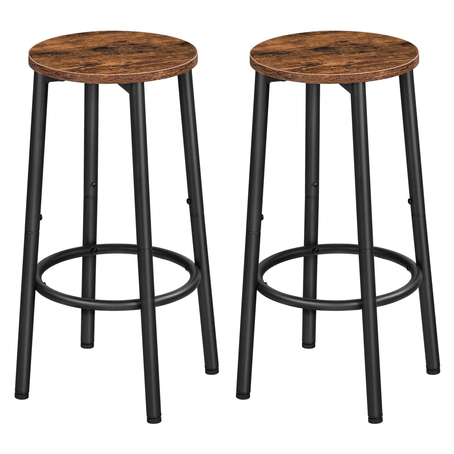 Scaune de bar HOOBRO BF03BYP401 Set 4 Rustic Brown 25.2 inch