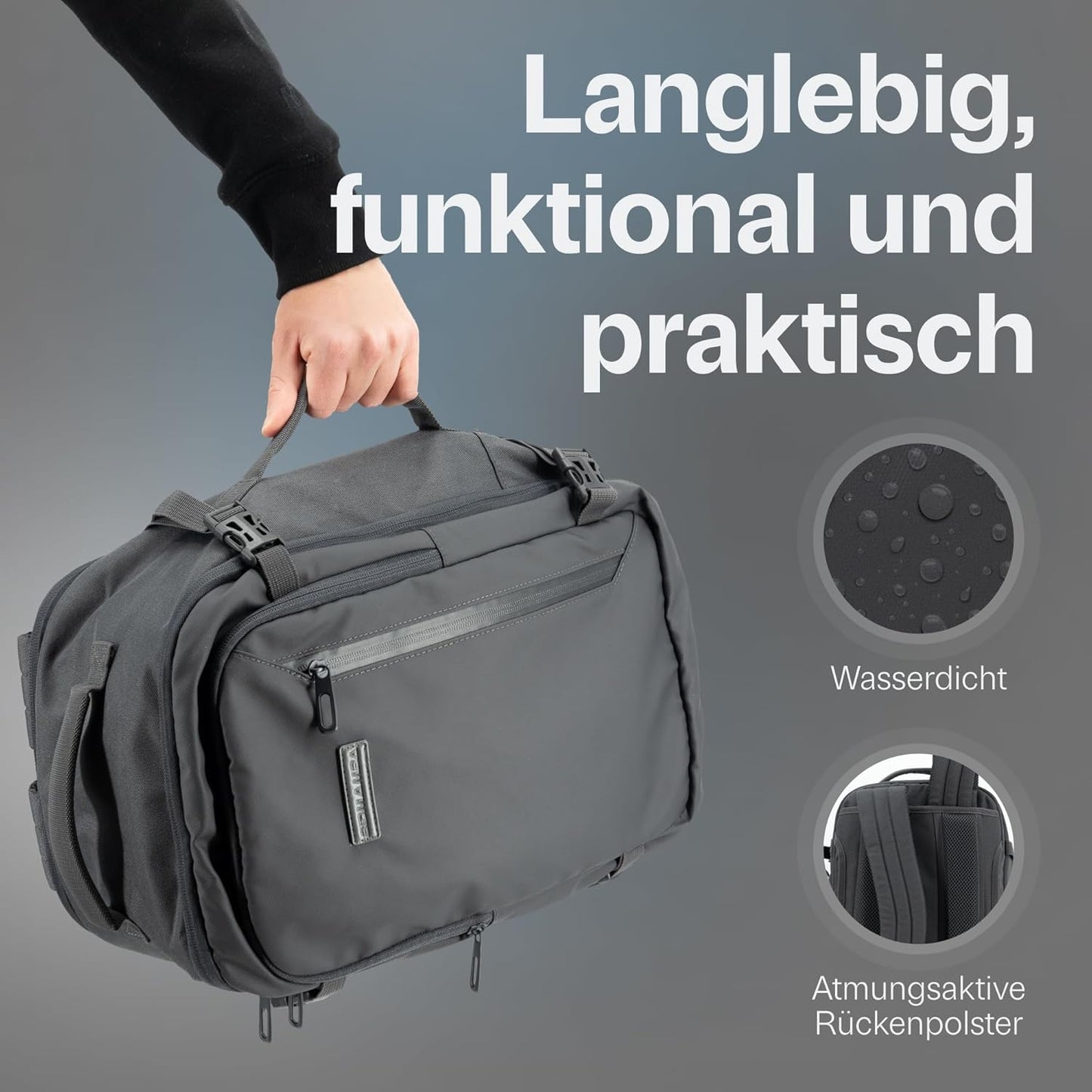 BidMamba Hand Luggage Backpack Suitable for Ryanair Hand Luggage 40 x 20 x 25 I Waterproof Travel Backpack Women & Men – Travel Backpack Hand Luggage Aeroplane with Laptop Compartment l Travel