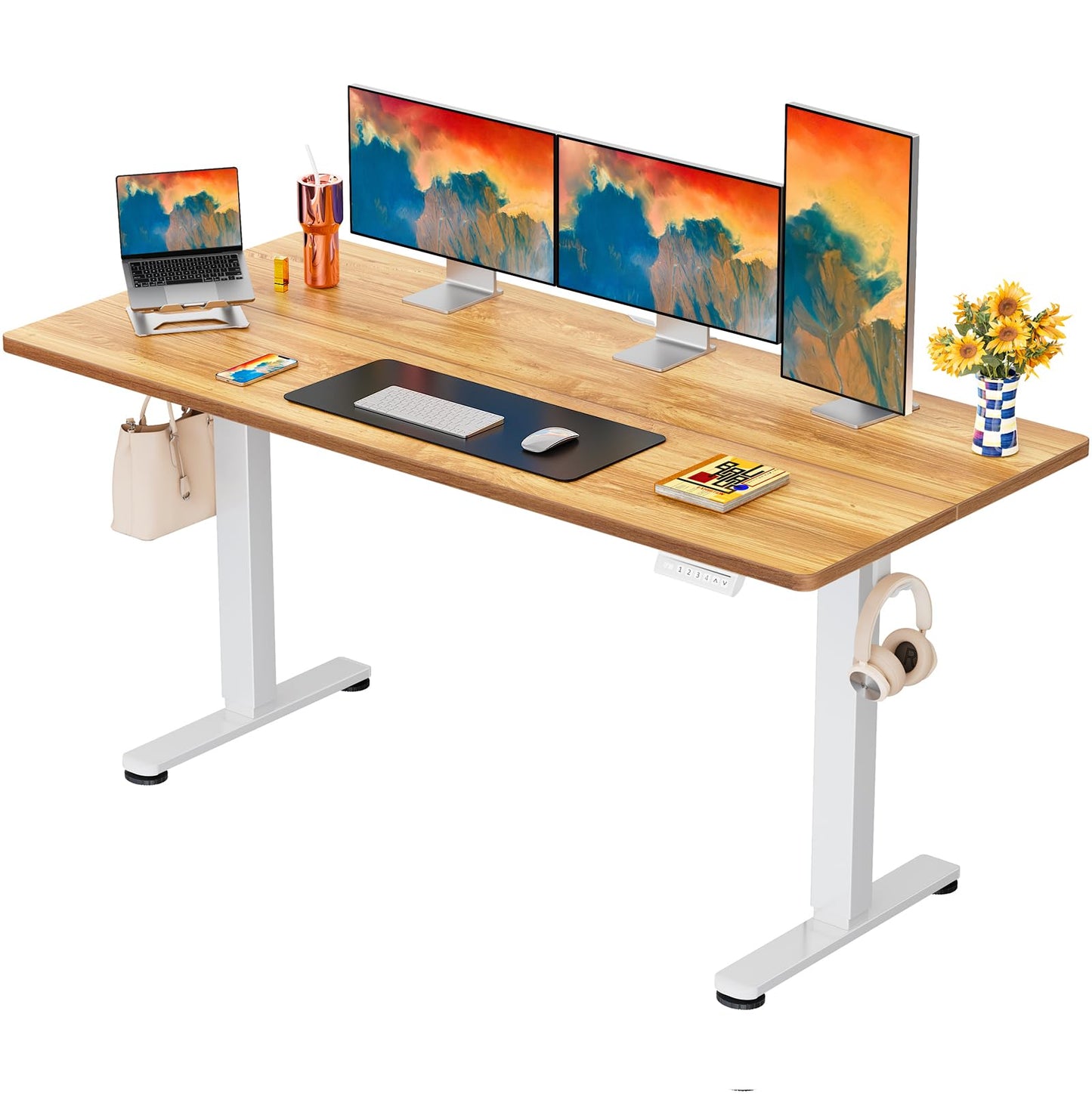 Birou ErGear Height-Adjustable Desk 160x80 cm electric 72-118 cm