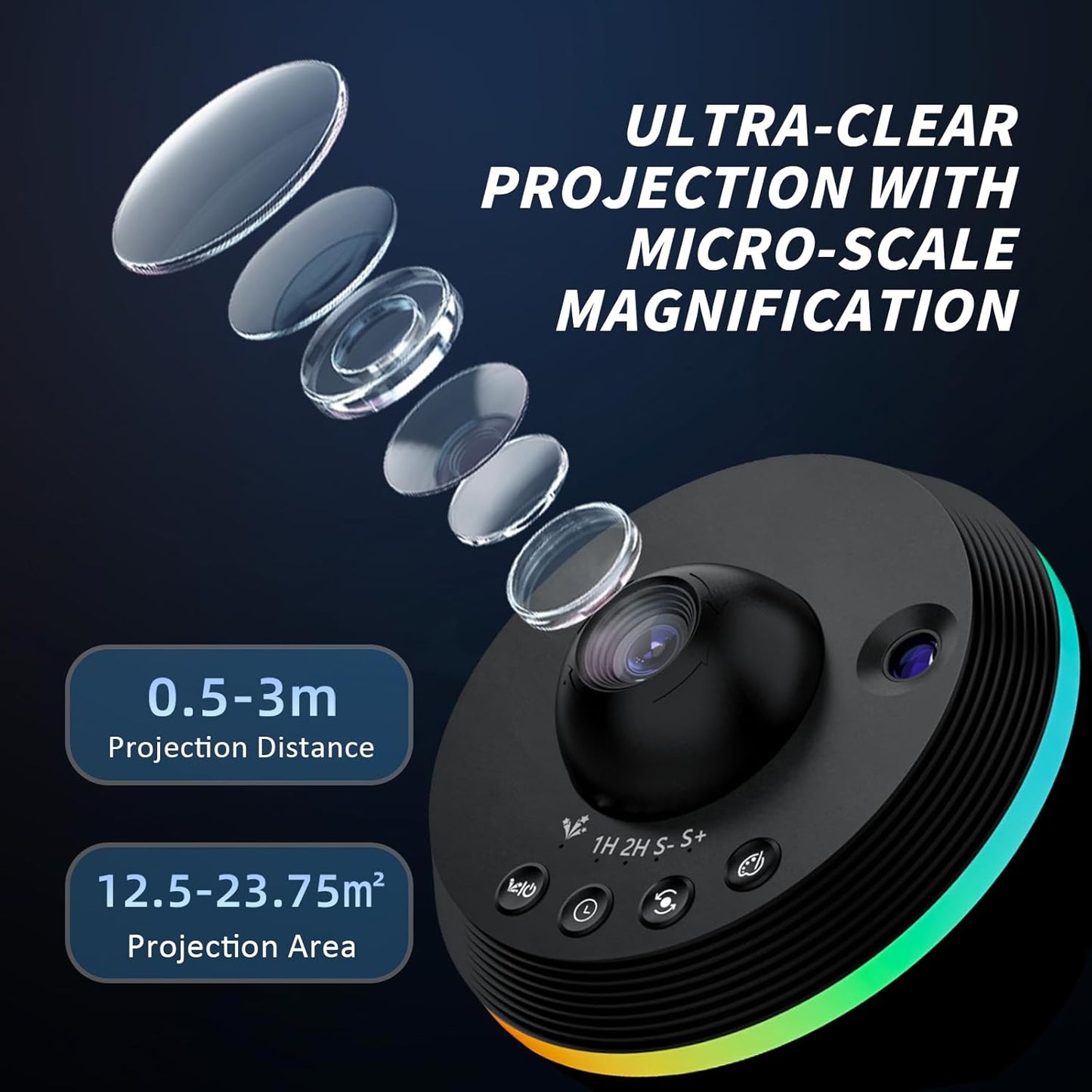 Galaxy Projector, Star Projector Home Planetarium Space Ceiling Starry Sky Night Light with Light Strip, Meteor and Galaxy Projector for Kid Adult Bedroom Christmas Gift