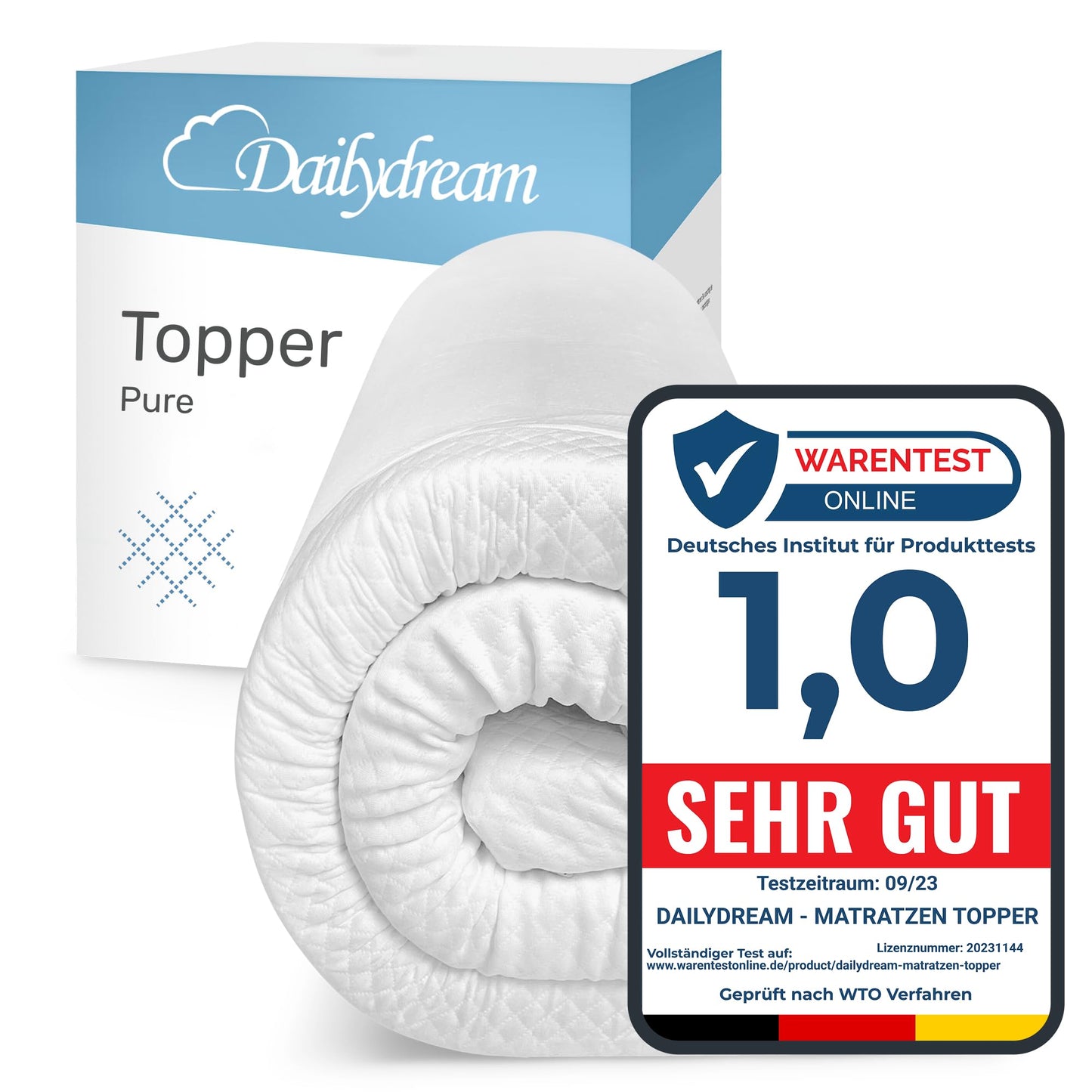 Topper saltea Dailydream Model M viscoelastic 160x200x5 cm