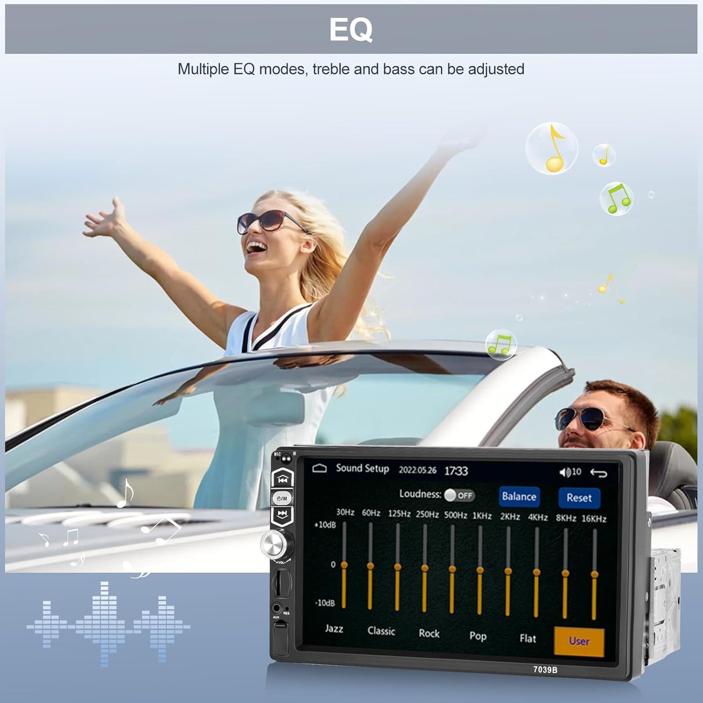 CAMECHO 1 DIN Car Radio with CarPlay Android Car 7 Inch Screen with Bluetooth Touchscreen with Reversing Camera Mirror Link FM Radio SWC USB