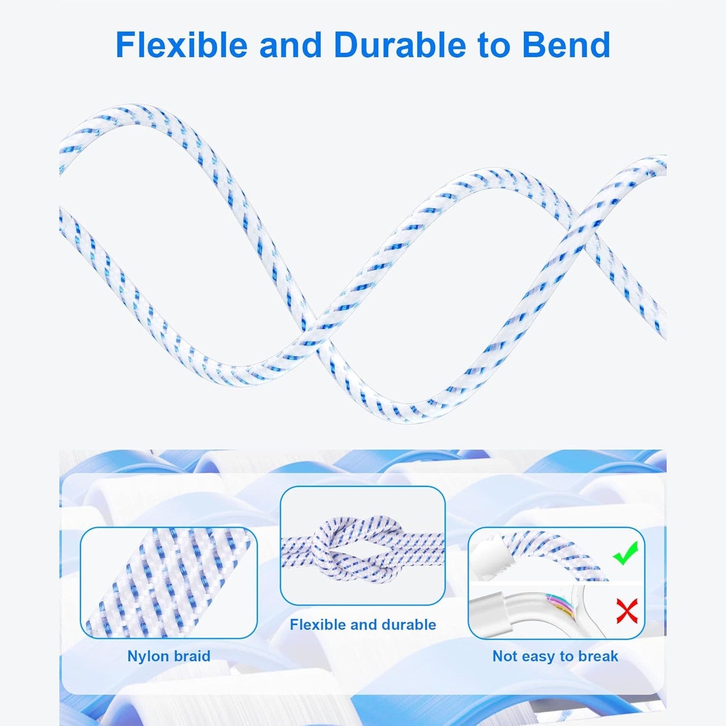 Ethernet Cable 15m, Cat 8 Long Internet Network Lan Cable, High Speed Gigabit 40Gbps 2000MHz S/FTP Nylon Braided Patch Cord with Rj45 Connector for Powerline Adapter, PS5, Xobx, Faster Than Cat6/Cat 7