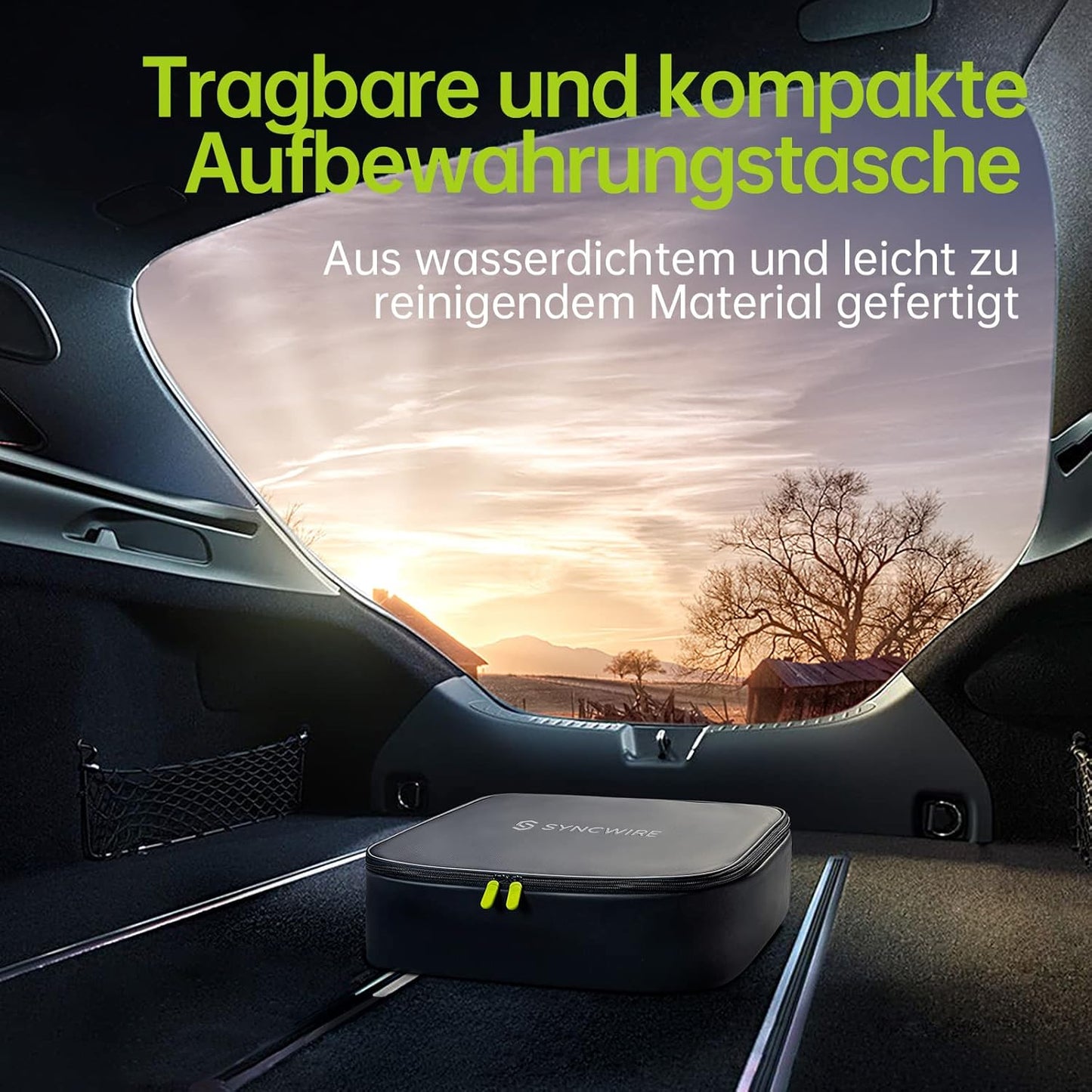 SYNCWIRE Typ 2 Ladekabel 7.2kW 8m 32A 1 Phasig, Mode 3 EV Ladekabel Typ 2 auf Typ 2 für EV & PHEV für Model S/X/Y/3, ID.3, ID.4, ID.5, E-Tron, e-208, I4, IX1, Kona, XC40, ENYAQ, Zoe usw