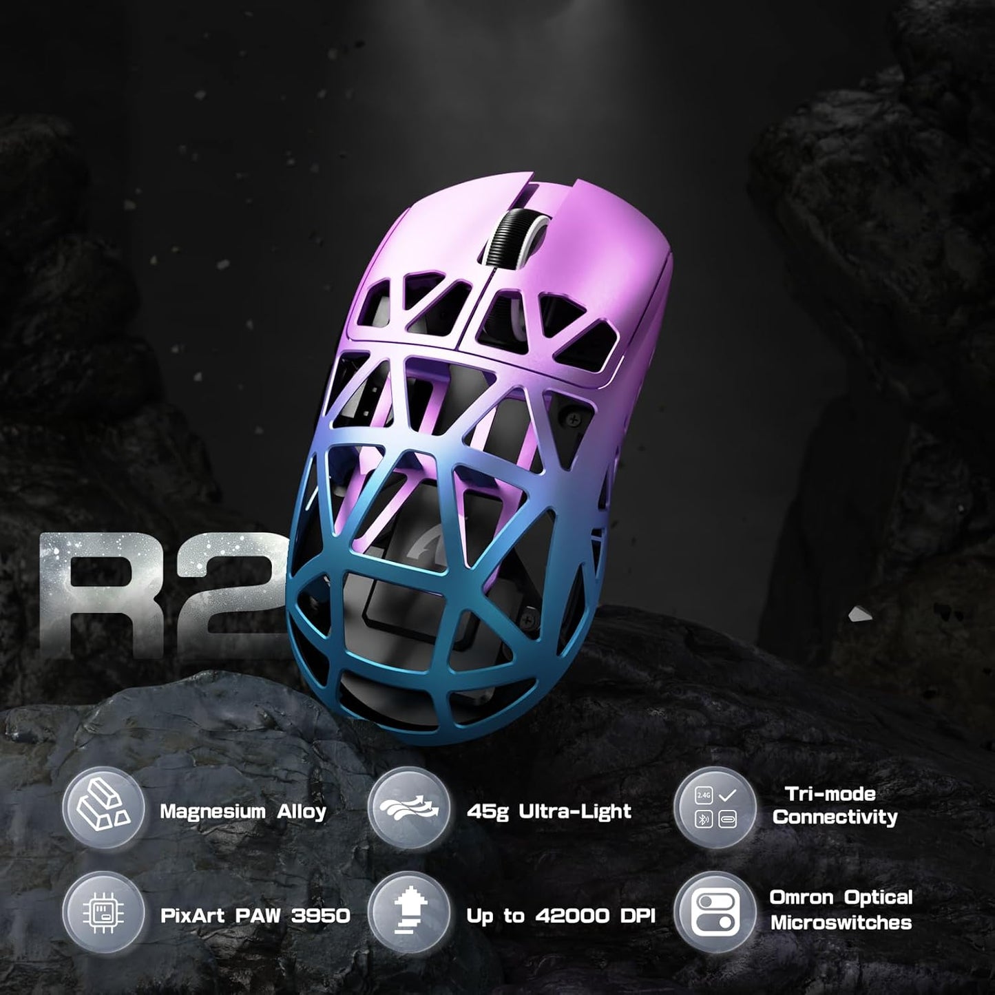 Mouse ATTACK SHARK R2PRO 45g Superlight Magnesium