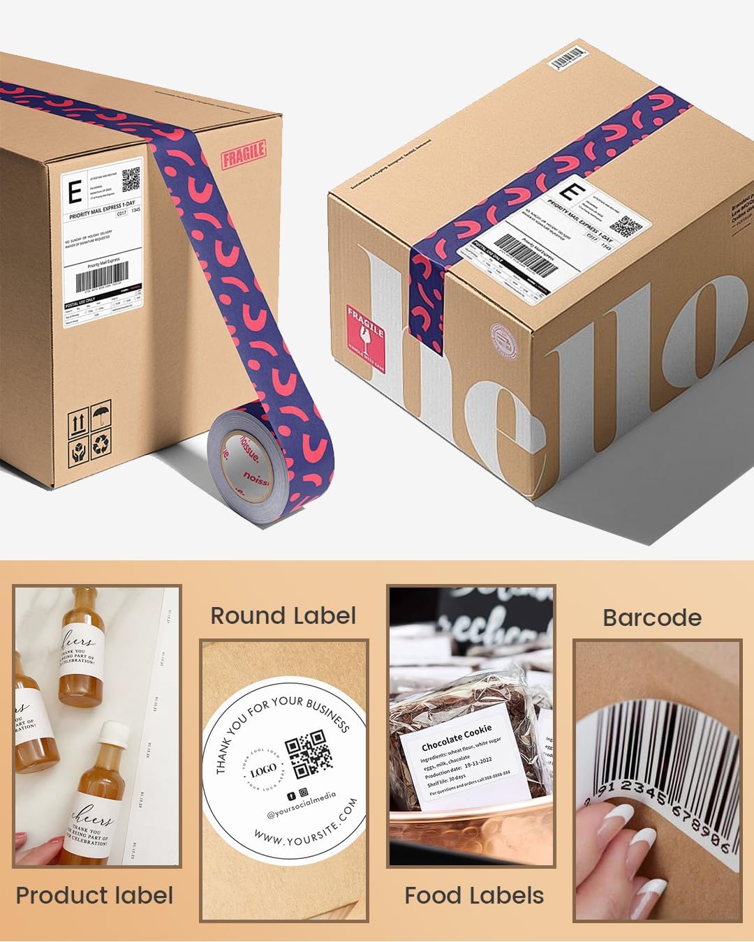 vretti Label Printer USB, DHL Label Printer, Shipping Labels Printer, Label Printer 4 x 6 for Small Business, Label Printer DHL Compatible with Amazon, Etsy, Ebay,UPS,USB Supports Windows/Mac