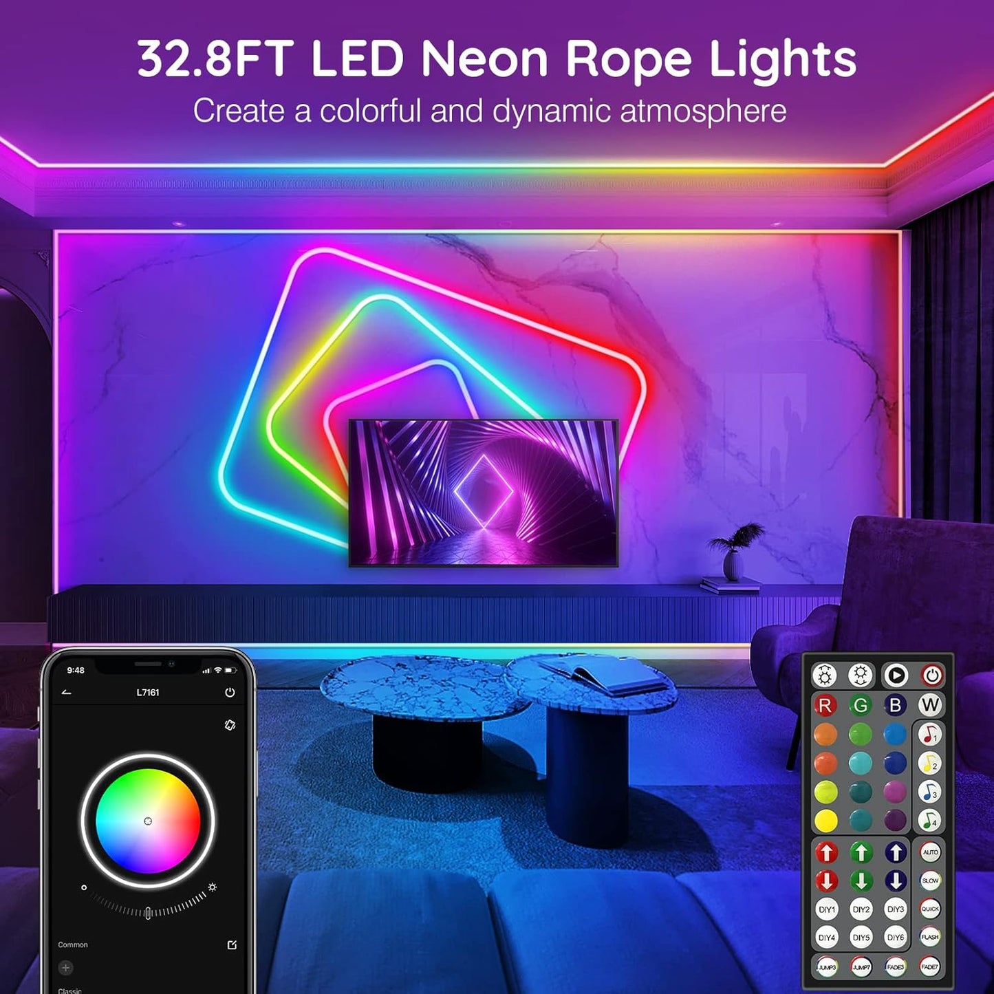 Banda Led Neon Smart AILBTON 10m RGB