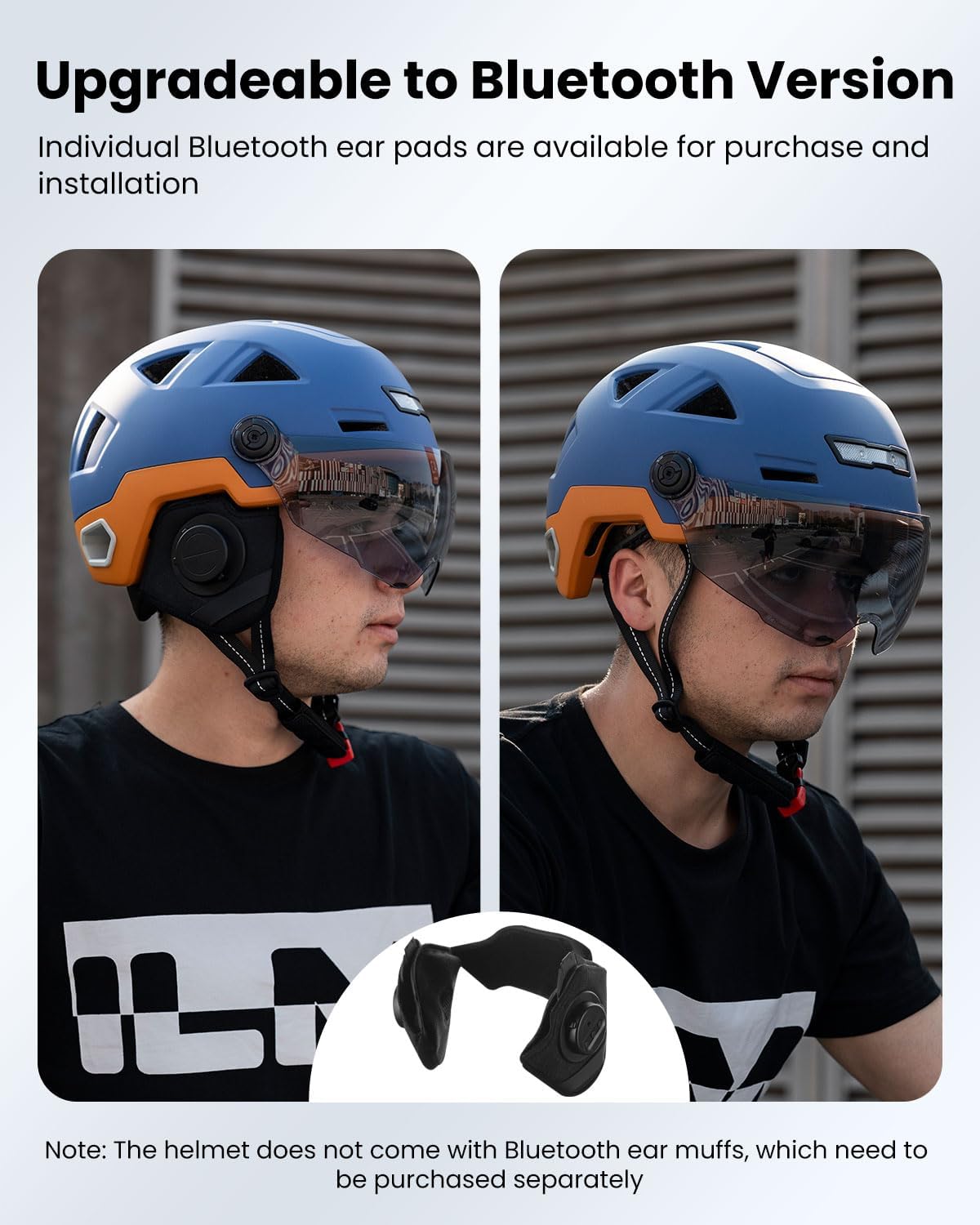 ILM Smart Bicycle Helmet Women Men with Visor Warning Brake LED Light Sensor Light Function Head Tilt Flashing Trigger