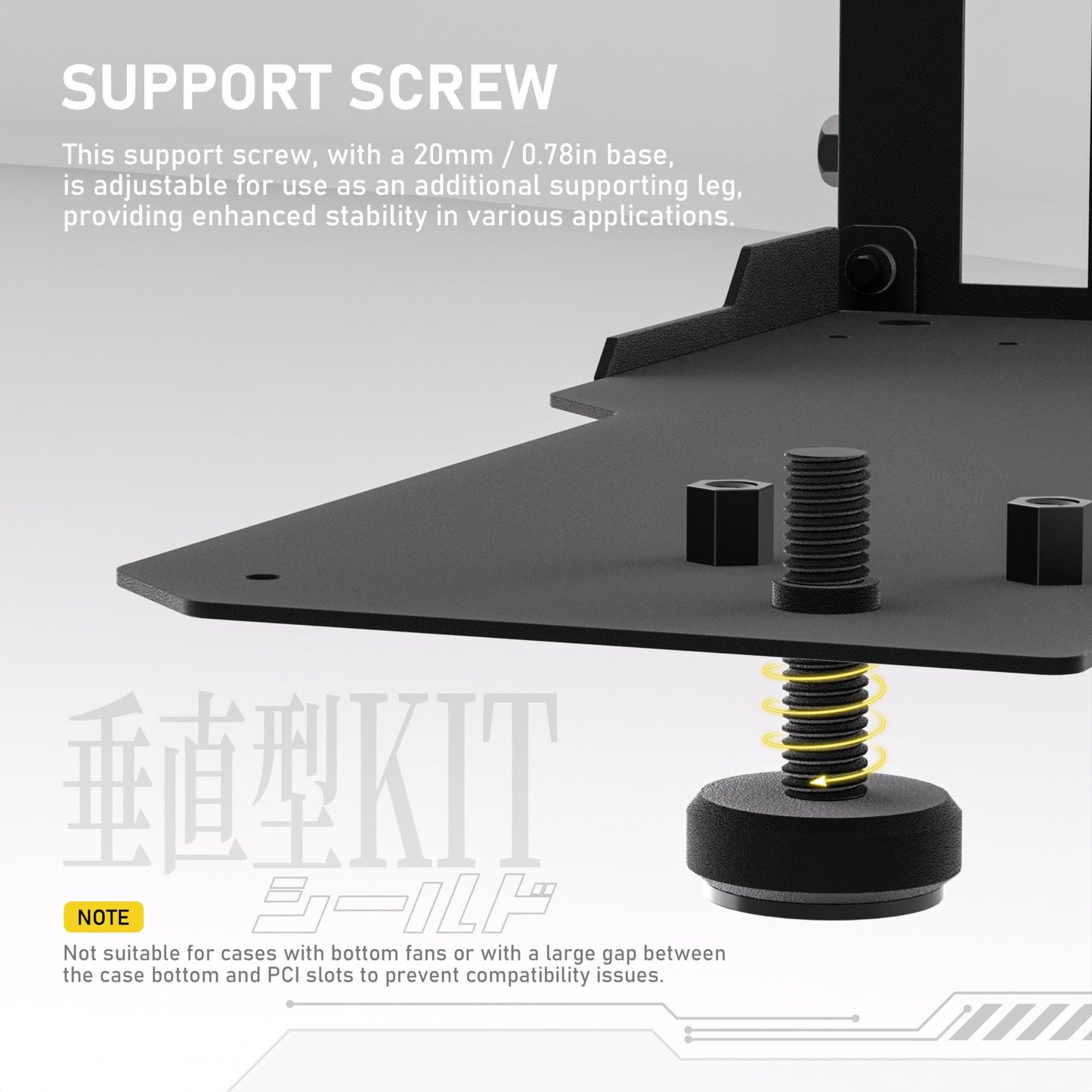 EZDIY-FAB Vertical GPU Mount cu Cablu Riser PCIE 4.0 ARGB