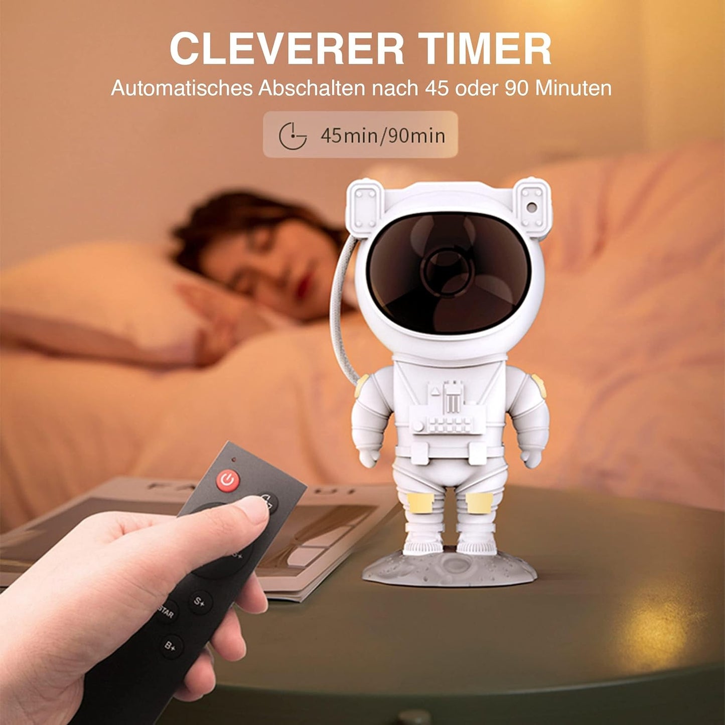SWIFTVEIN Astronaut LED Starry Sky Projector, Galaxy Light with Remote Control and Timer, Star Projector Kids and Adults, Smart Star Projector White